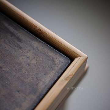 Elegant Copper Glazed Bamboo Tea Tray for Tea Lovers