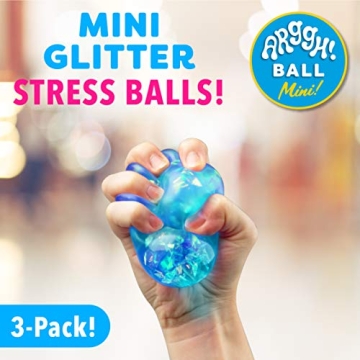 Power Your Fun Arggh Glitter Mini Stress Balls 3pk