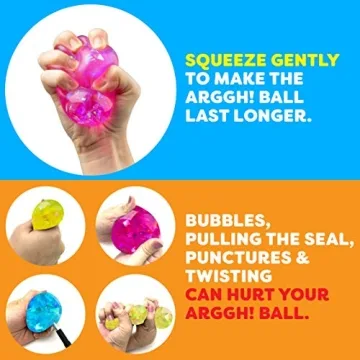 Power Your Fun Arggh Glitter Mini Stress Balls 3pk
