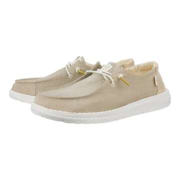 Hey Dude Wendy Metallic Sparkle Gold Size 11, Women’s Shoes, Women’s Slip-on Loafers, Comfortable & Light-Weight