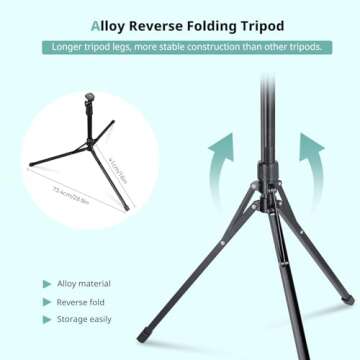 Aureday 14-Inch iPad Ring Light with 62-Inch Tripod