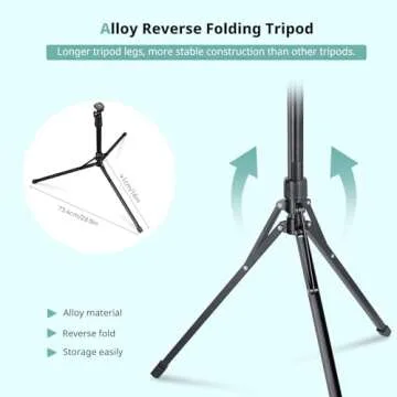 Aureday 14-Inch iPad Ring Light with 62-Inch Tripod