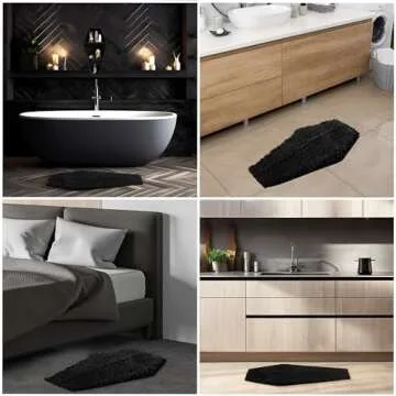 Gothic Curiosities Chenille Coffin Bath Mat - 32x20 Inch Coffin Rug, Soft, Thick, Water Absorbent, Machine Washable with Non-Slip PVC Backing - Spooktacular Gothic Bathroom Mat