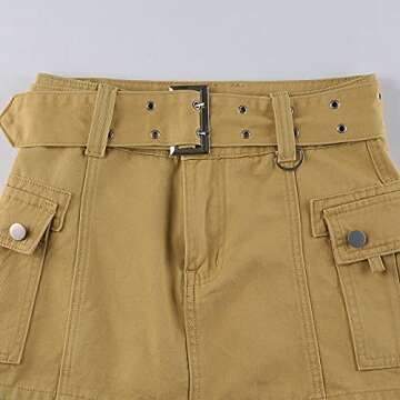 SOLILOQUY Retro Denim Mini Skirt - Y2K Style & Comfort