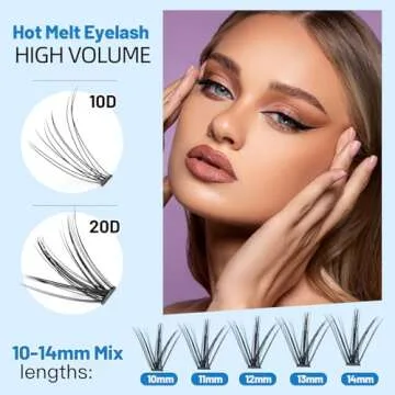 Bodermincer 240pcs C Curl 10D/20D Cluster Eyelashes 10/11/12/13/14mm and Under Eyelashes Mixed Professional Makeup Individual Cluster Eye Lashes (10/11/12/13/14mm and Under Eyelashes)
