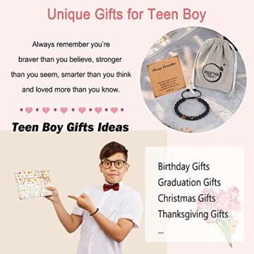 Inspirational Initial Bracelet for Teen Boys Gift Ideas