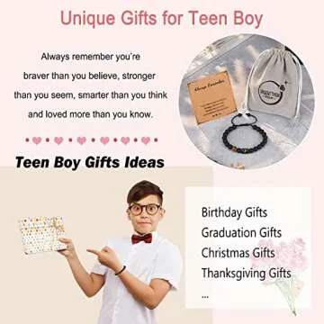 Inspirational Initial Bracelet for Teen Boys Gift Ideas