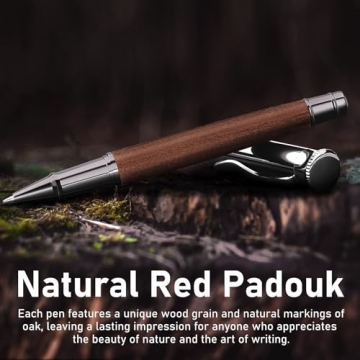 WEMATE Wood Rollerball Pen Set with Ink Refills