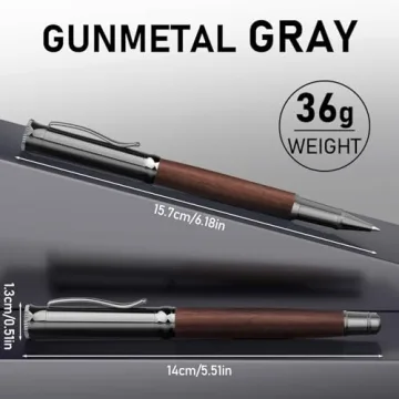 WEMATE Wood Rollerball Pen Set with Ink Refills