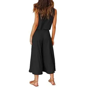 Stylish ROYLAMP Women's Summer 2 Piece Outfit Set