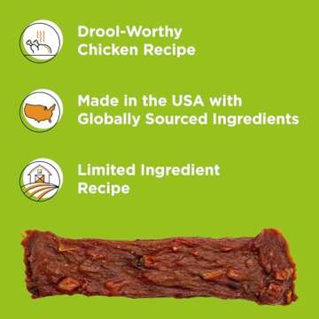 BIXBI Chicken Jerky Treats for Healthy Skin & Coat