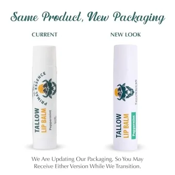 Tallowbourn Moisturizing Tallow Lip Balm – Grass-Fed Beef Tallow with Organic Coconut Oil, Beeswax...
