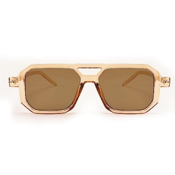 FEISEDY Vintage Square 70s Aviator Sunglasses for Everyone