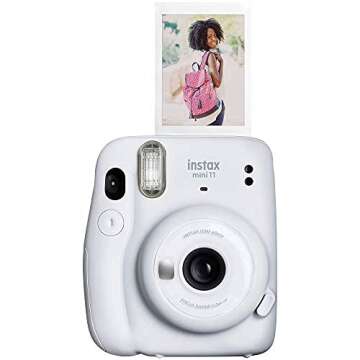 Fujifilm Instax Mini 11 Instant Camera - Ice White + w/60-pack