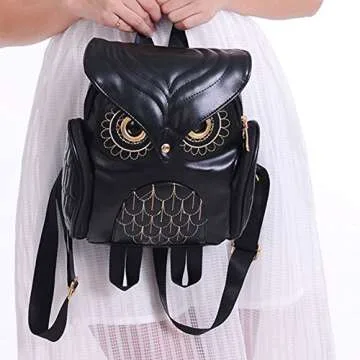 WYSBAOSHU Owl Backpack Mini Bag for Women - Cute Casual Daypack