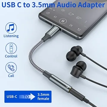 USB Type C to 3.5mm Headphone Adapter - 2-Pack