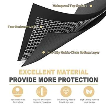 GXMMAT Extra Large Exercise Mat 16'x6'/12'x6'/10'x6'/8'x6'(7mm), Extra Wide Workout Mats for Home Gym Flooring, Non-Slip Thick Durable Cardio Mat for MMA,Plyo,Jump Rope,Weights,Fitness,Shoe-Friendly