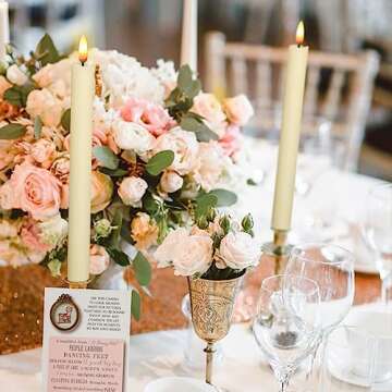 Ivory Flameless Taper Candles with Timer for Home Decor