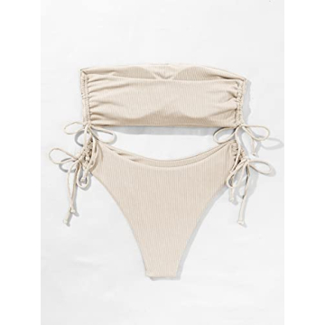 MakeMeChic 2 Piece Bandeau Swimsuits for Women