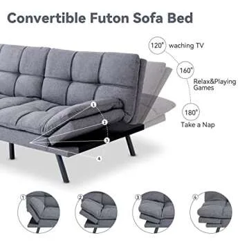 Hcore Sleeper Futon Couch - Stylish & Versatile Sofa Bed