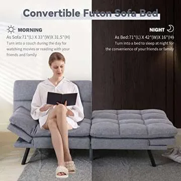 Hcore Sleeper Futon Couch - Stylish & Versatile Sofa Bed