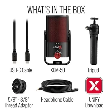 Rode XCM-50 USB Condenser Microphone for Streamers and Gamers