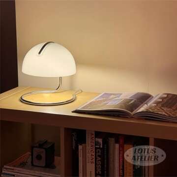Lotus Atelier Bauhaus Lamp | Retro Mushroom Lamp for Room Aesthetic Modern Lighting for Bedroom | Mi...