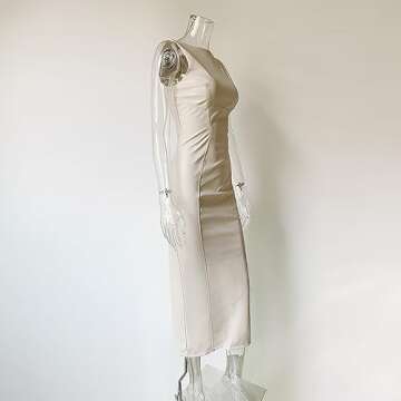 XLLAIS Bodycon Faux PU Leather Dress For Women - Luxe Style