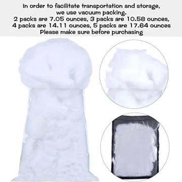 Shappy Christmas Fake Snow Cotton Fiber 400g for Decor