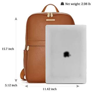 BOSTANTEN Leather Laptop Backpack for Women - Stylish & Versatile