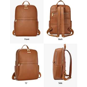 BOSTANTEN Leather Laptop Backpack for Women - Stylish & Versatile