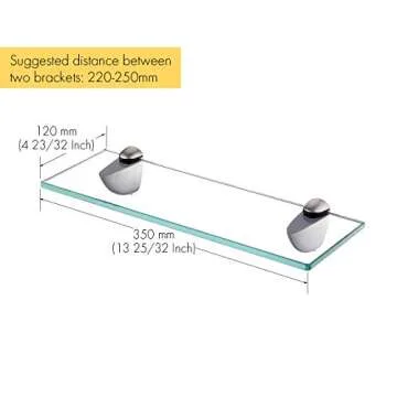 KES Glass Bathroom Shelf - Stylish & Safe Organizer