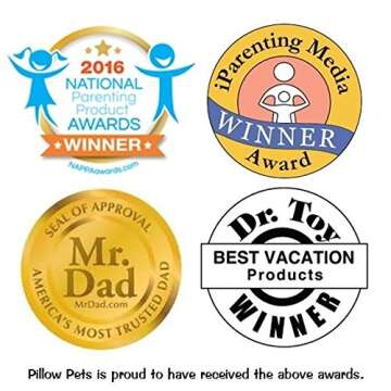 Pillow Pets Colorful Lavender Unicorn, 18" Stuffed Animal Plush Toy