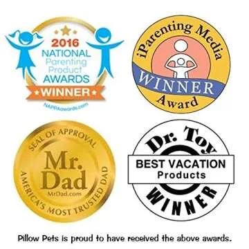 Pillow Pets Colorful Lavender Unicorn, 18" Stuffed Animal Plush Toy