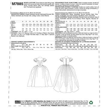 McCall's Women's Victorian Ball Dress Costume Angela Clayton, Sizes 6-14 Sewing Pattern