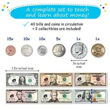 Magnetic Money Set for Learning - 48 PCS Play Money