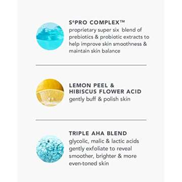 TULA Skin Care Take Care + Polish - Revitalize & Cleanse Body Exfoliator, 2-in-1, Buffs Away Dull Skin & Improves Skin Texture, Contains AHAs, Lemon, and Hibiscus, 8.1 fl oz.