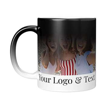 AQWJ-11oz Color Changing Mugs for Sublimation Professional Grade Mugs Black Coated Magic Mugs for Su...