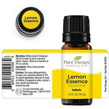 Plant Therapy Lemon Essence Oil 100% Pure 10 mL