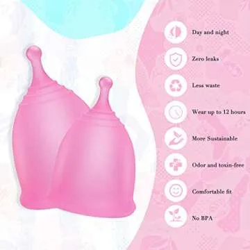 Menstrual Cups Multi Pack for Comfortable Heavy Flow