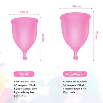 Menstrual Cups Multi Pack for Comfortable Heavy Flow