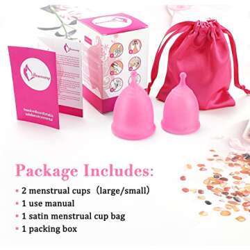 Menstrual Cups Multi Pack for Comfortable Heavy Flow