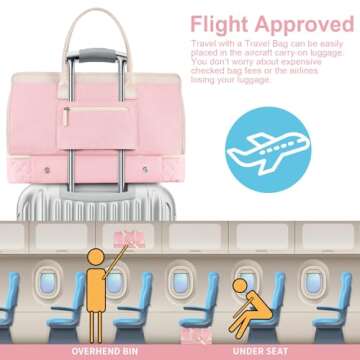 ETRONIK Weekender Bag - Stylish XL Travel Duffle for Women