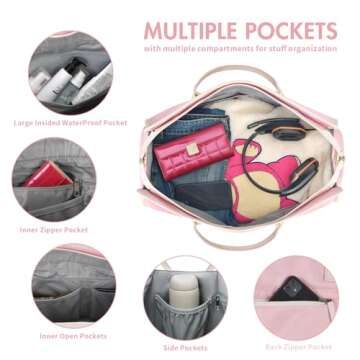 ETRONIK Weekender Bag - Stylish XL Travel Duffle for Women