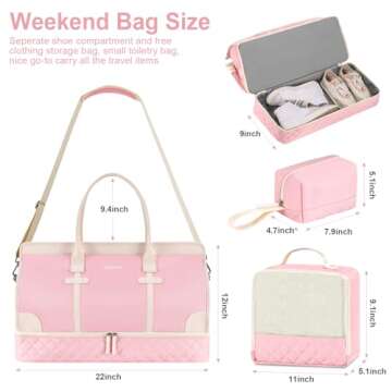 ETRONIK Weekender Bag - Stylish XL Travel Duffle for Women