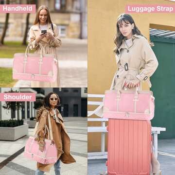 ETRONIK Weekender Bag - Stylish XL Travel Duffle for Women