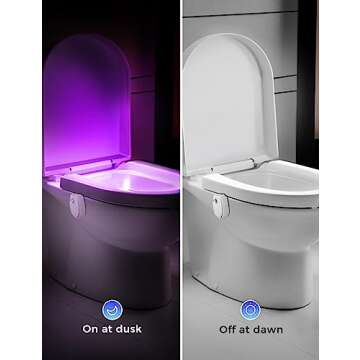 LOHAS Toilet Night Lights, Bowl Night Light, 7 Colors Changing LED Toilet Nightlight with Motion Sen...