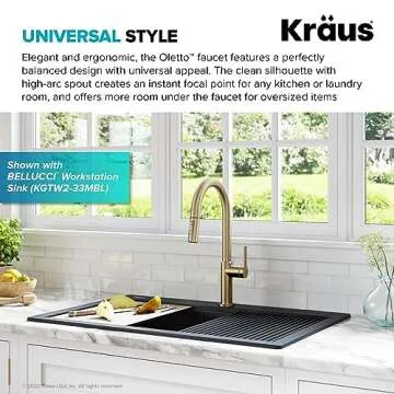 Kraus Oletto Antique Bronze Single Handle Kitchen Faucet