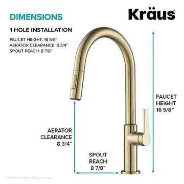 Kraus Oletto Antique Bronze Single Handle Kitchen Faucet