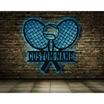 Personalized LED Tennis Player Name Sign